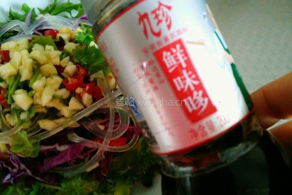 蒜茸苦菊拌晶粉的做法图解13