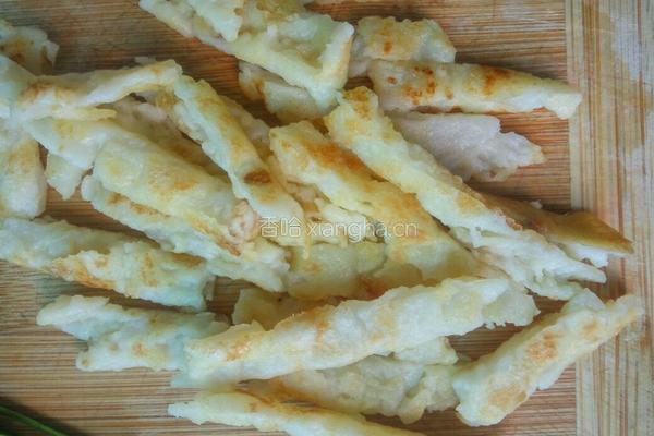 韭菜炒烧饼的做法图解4
