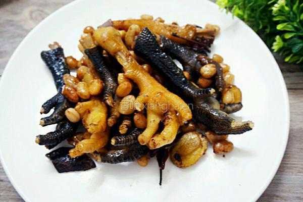 鸡脚煲花生的做法图解11