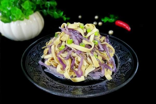 紫甘蓝拌豆腐丝的做法图解7