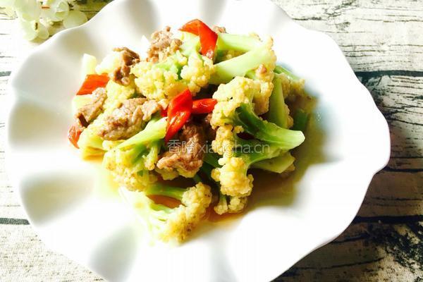 牛肉炒花菜的做法图解8