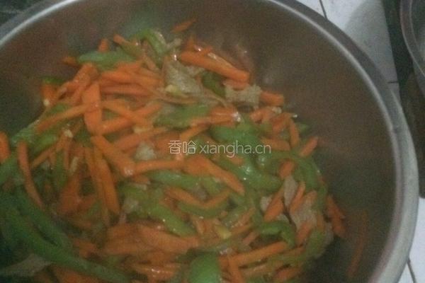 青椒胡萝卜炒肉的做法图解9