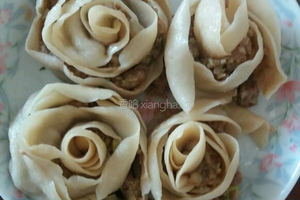 玫瑰花水煎饺的做法图解8