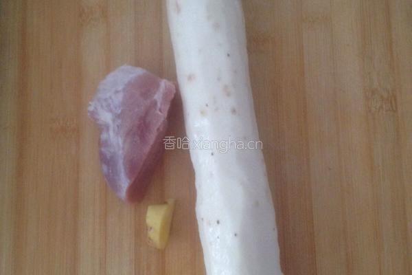 肉炒山药片的做法图解1