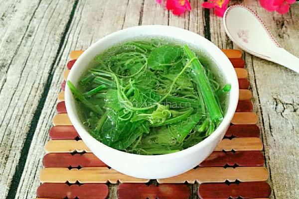 南瓜尖素汤的做法图解4