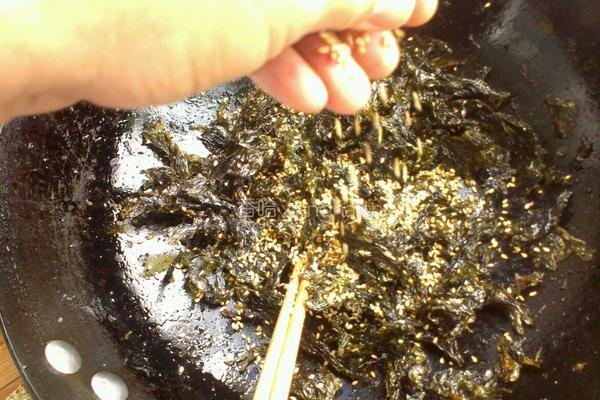 炒紫菜的做法图解4