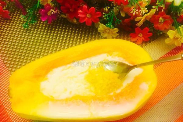 木瓜牛奶炖燕窝的做法图解21