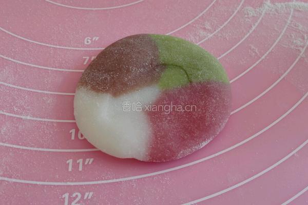 四色冰皮月饼的做法图解5