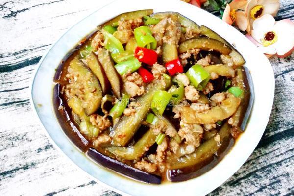 香辣肉末茄子的做法图解9