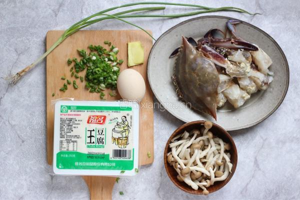 螃蟹豆腐的做法图解1