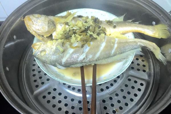 酸菜蒸黄鱼的做法图解4