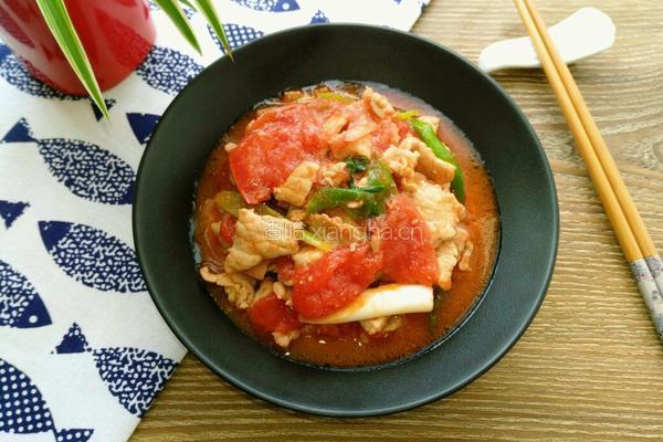 番茄炒猪肉的做法图解7