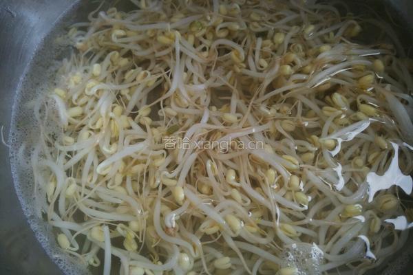 绿豆芽拌干豆腐的做法图解2