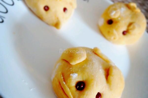 动物豆沙包的做法图解6