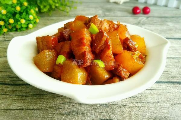 萝卜烧五花肉的做法图解12