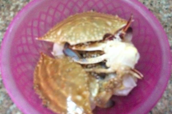 青红椒炒蟹的做法图解2