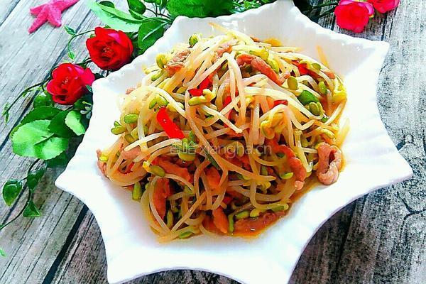 猪肉炒豆芽的做法图解12