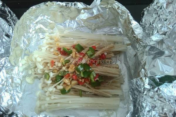 锡纸金针蘑的做法图解5