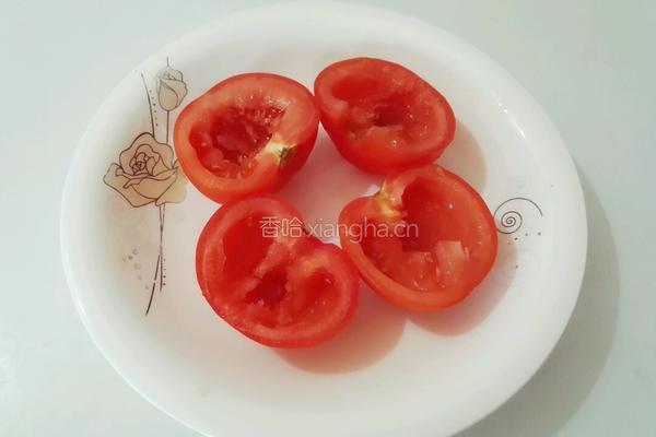 番茄酿肉的做法图解1