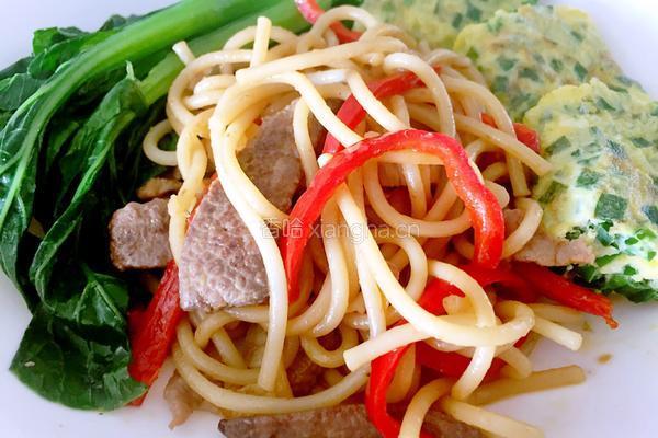 猪肝瘦肉炒意粉的做法图解5