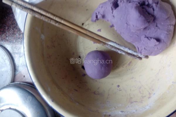 紫薯糯米包子的做法图解3