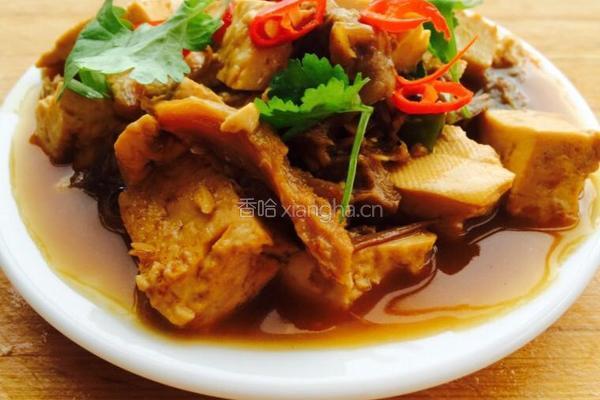 猪肘肉烩豆腐的做法图解8