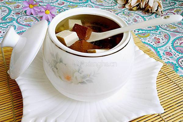 羊血豆腐煲的做法图解5