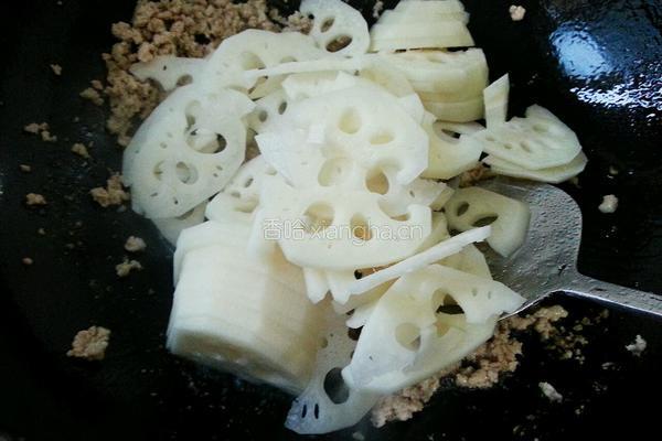 肉炒莲藕的做法图解4