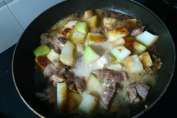 鹅肉烧冬瓜的做法图解5