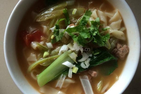 肉丝西红柿汤面的做法图解7