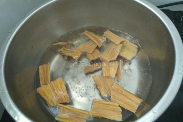 豆腐皮汤的做法图解2