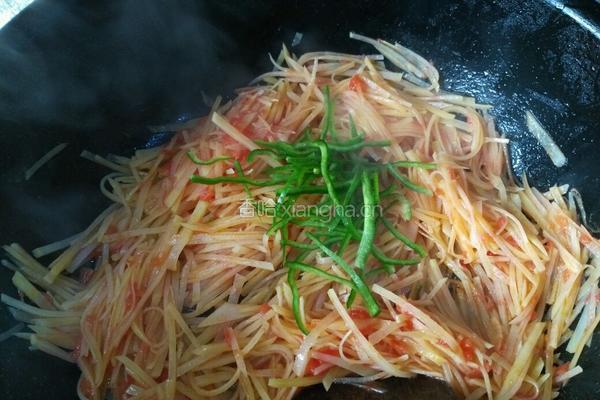 土豆丝炒西红柿的做法图解4