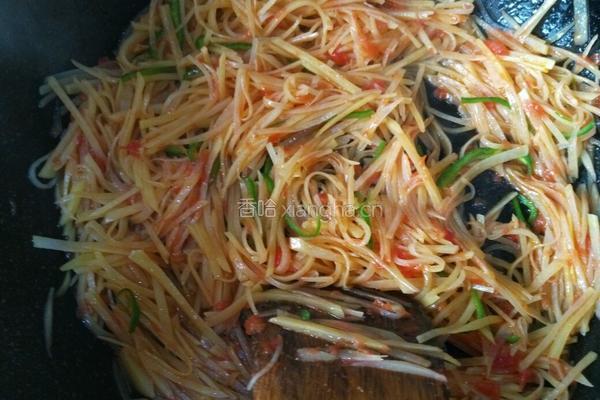 土豆丝炒西红柿的做法图解5