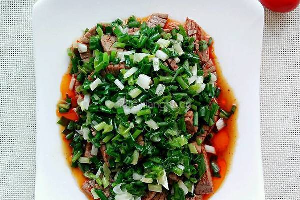 葱油腰花的做法图解8