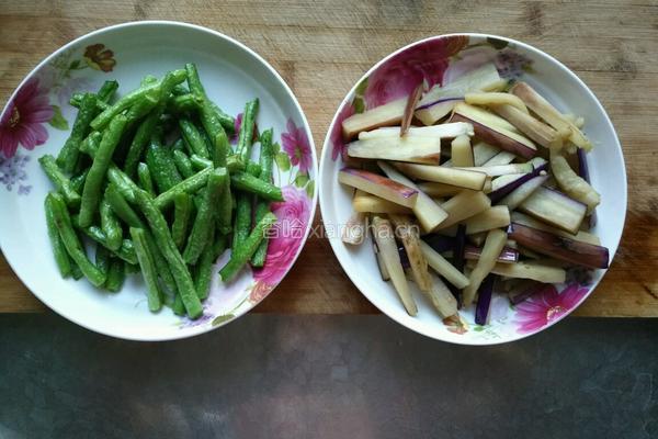 豆角烧茄子的做法图解4