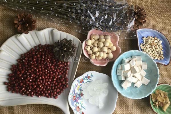 红豆莲子茯苓汤的做法图解1