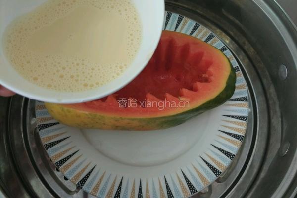 冰糖木瓜鸡蛋糖水的做法图解6