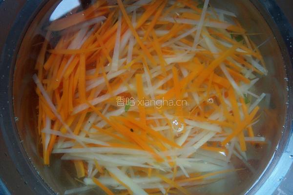 土豆丝炝田七的做法图解6