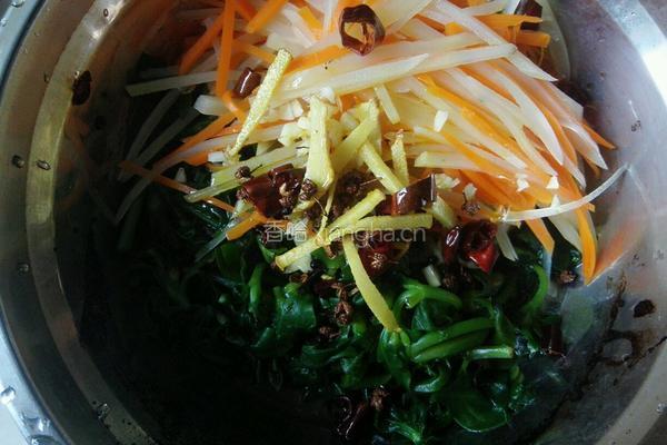 土豆丝炝田七的做法图解10