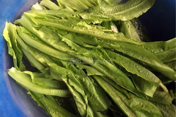 素炒油麦菜的做法图解2