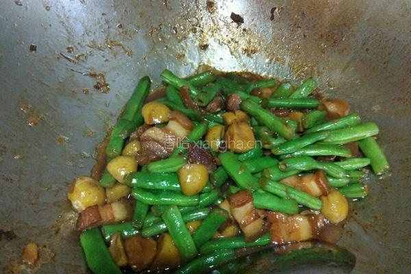 栗子四季豆红烧肉的做法图解8