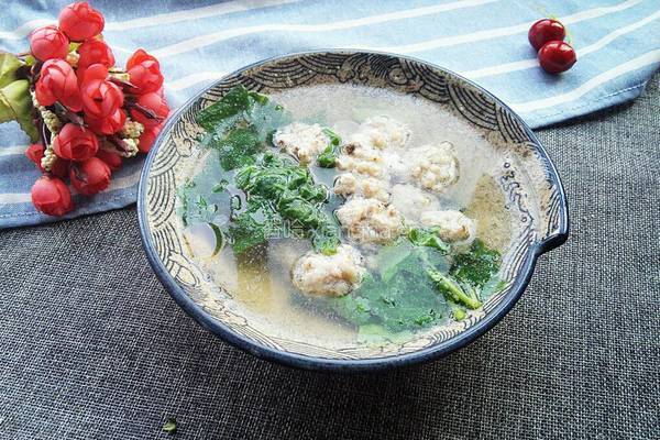生汆丸子三鲜汤的做法图解9