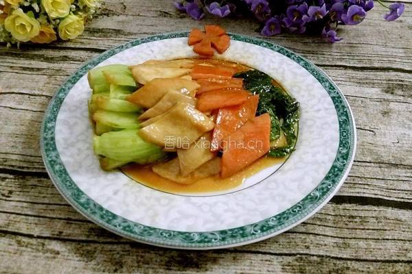 蚝油青菜蘑菇的做法图解9