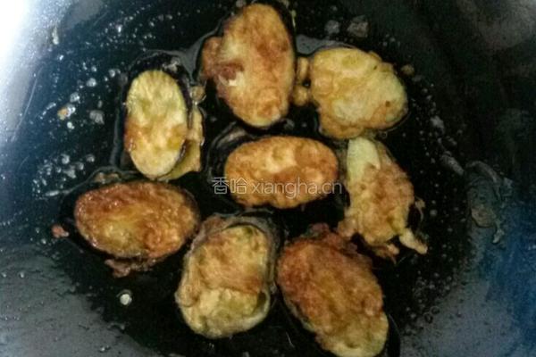 椒盐茄饼的做法图解7