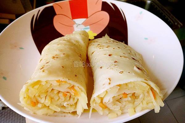 鸡蛋薄饼卷土豆丝的做法图解26