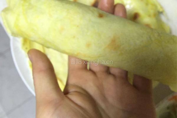 鸡蛋饼卷的做法图解8