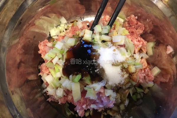 豆角肉包子的做法图解4