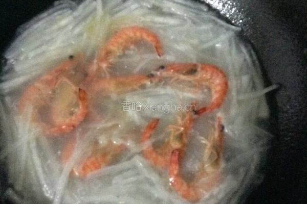 萝卜丝炖大虾的做法图解5