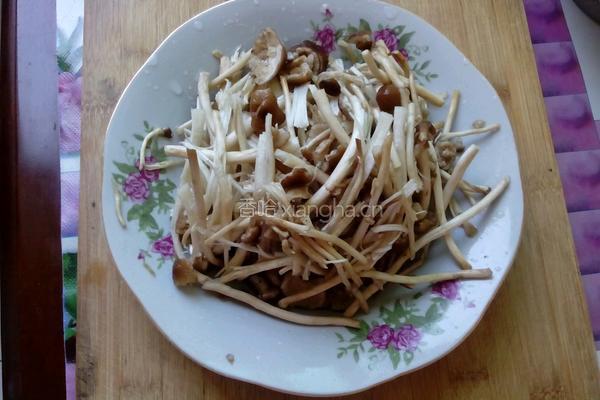 清炒茶树菇的做法图解1