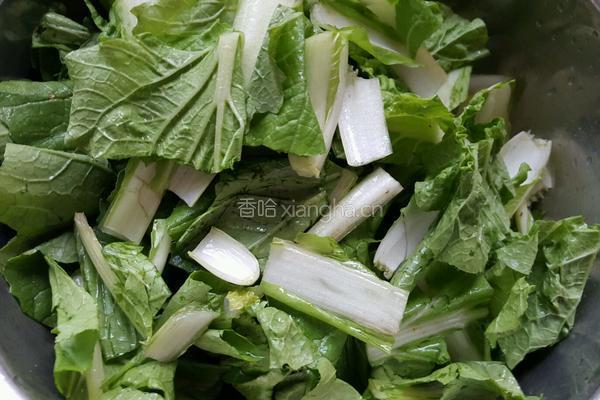 虾炒小白菜的做法图解1